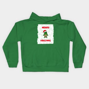 Merry Christmas Funny Turtle Kids Hoodie